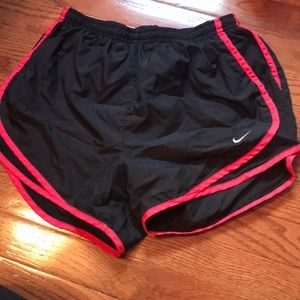 Nike Black and Red Trim Running Shorts